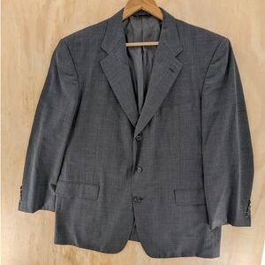 Brooks Brothers Brooks Cool 46R Sport Coat Blazer Jacket Gray Partly Lined EUC